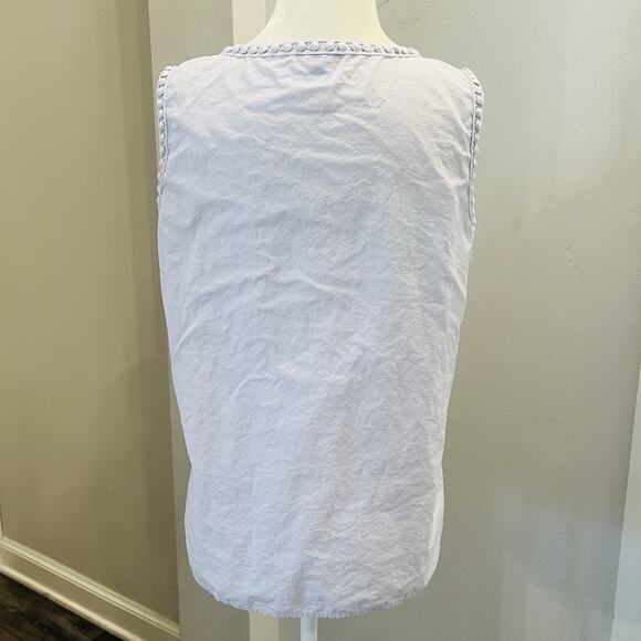 Talbots Petite Purple Ruffle Top Blouse Size Medium (A0125) - Picture 4 of 5